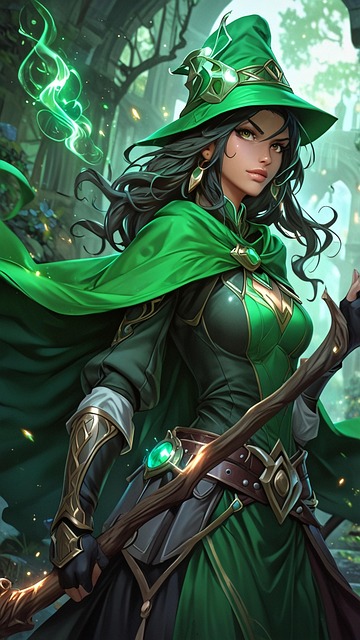 Free ai generated witch wizard illustration