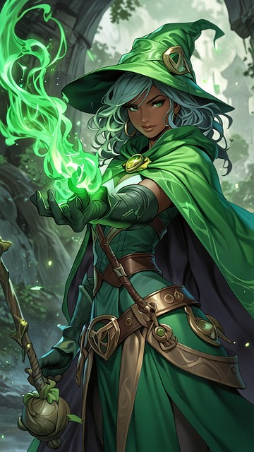 Free witch wizard nature illustration