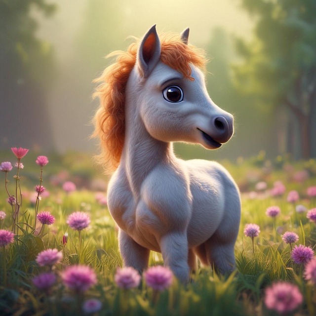 Download free HD stock image of Horse Nature Free horse nature floral background illustration