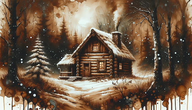 Download free HD stock image of Oil Painting Snow Free oil painting snow winter illustration