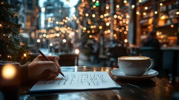 Hyggelig, Cafe, Bokeh, Kaffe, Skrivning