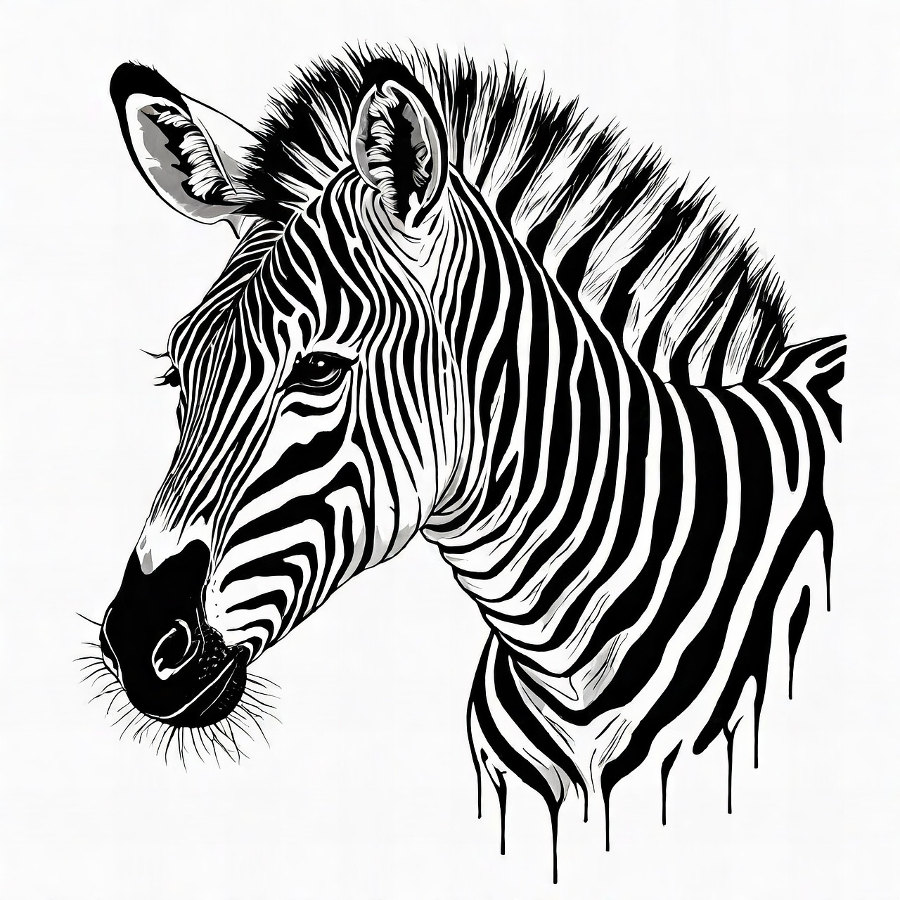 Free stripes dripping chevron illustration