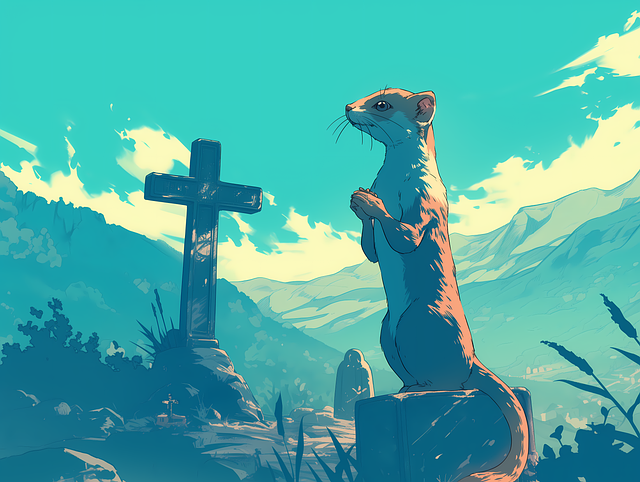 Free ai generated ermine brittany illustration