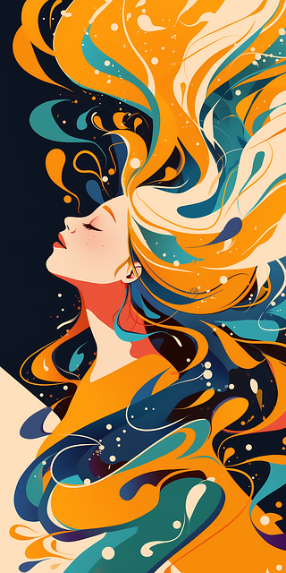 Free ai generated woman face illustration