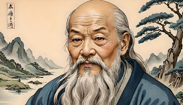 Free chinese philosopher laozi tao te ching illustration