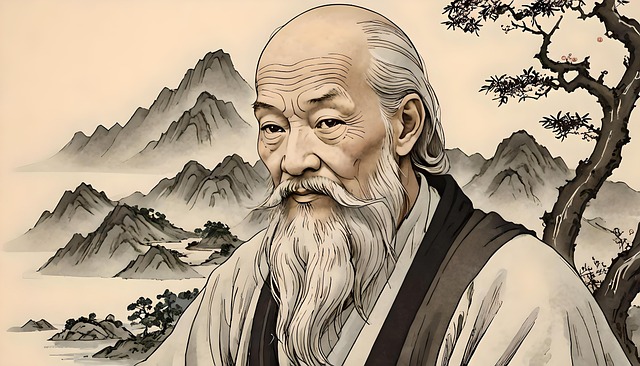 Free chinese philosopher laozi tao te ching illustration
