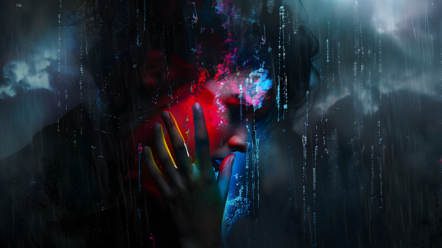 Free ai generated rain hand illustration