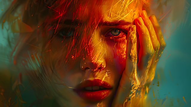 Free ai generated woman face illustration