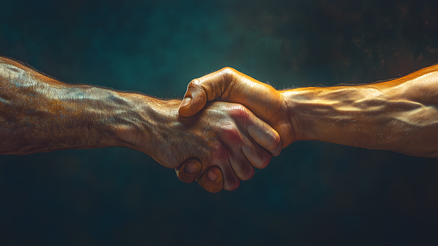 Free ai generated hands agreement illustration
