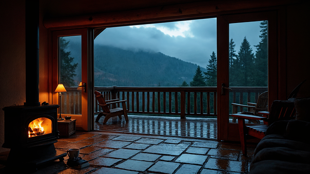 Schlafzimmer, Balkon
