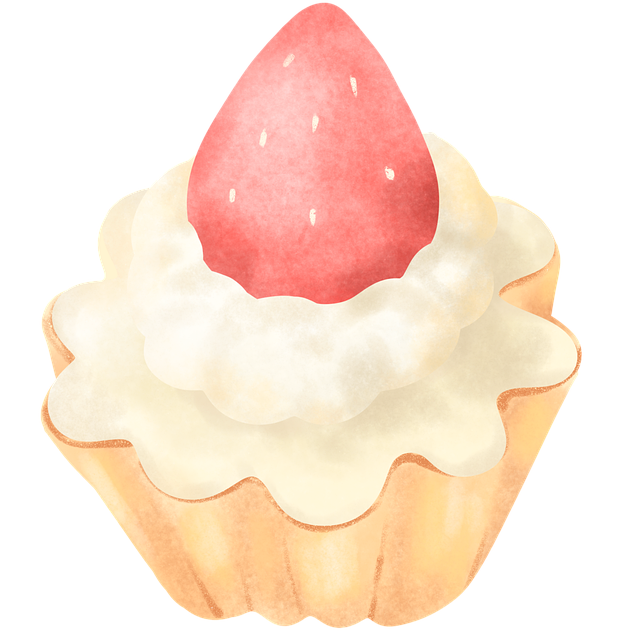 Cupcake, Taart, Aardbei, Room, Toetje