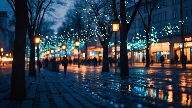 Free bokeh lights city illustration