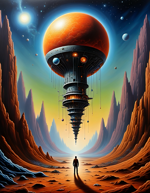 Free fantasy science fiction futuristic illustration