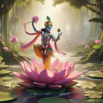 Free Krishna God illustration and picture