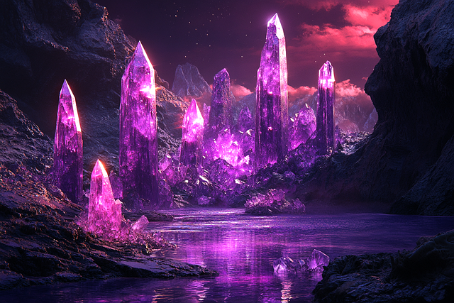 Free ai generated crystals minerals illustration