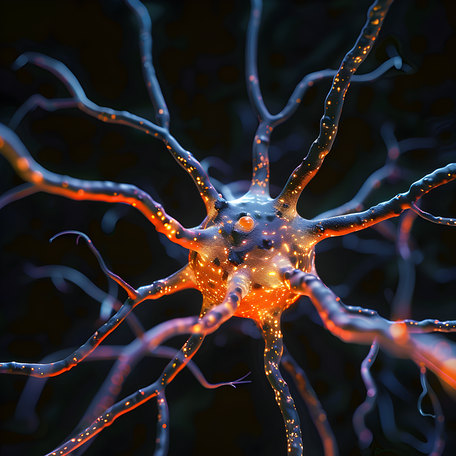 Free ai generated neuron brain illustration