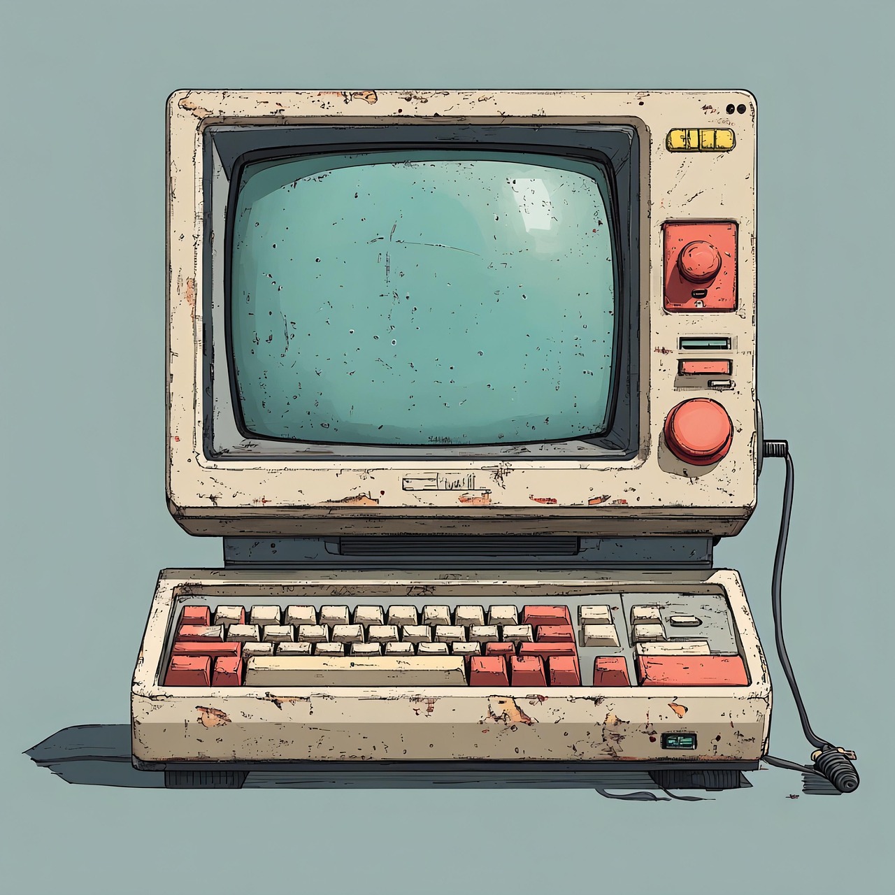 Download free HD stock image of Ai Generated Computer Free ai generated computer antique illustration