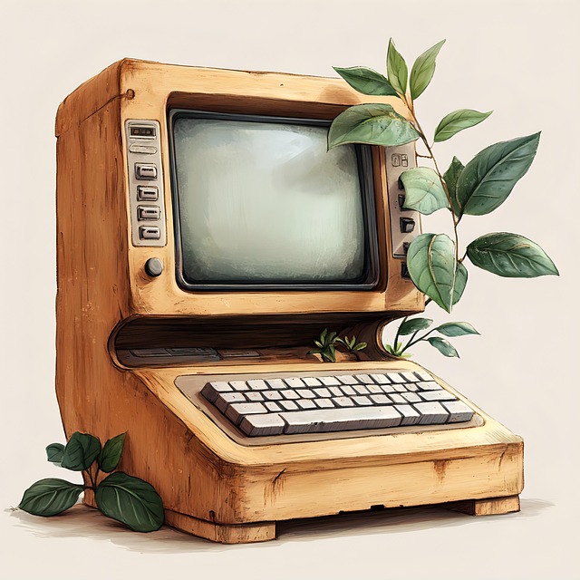 Free ai generated computer antique illustration