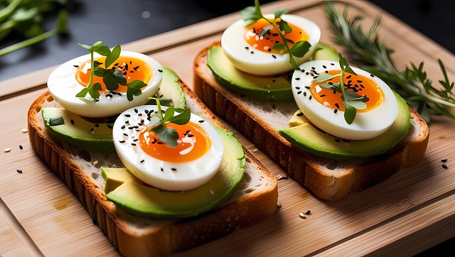 Free ai generated toast avocado illustration
