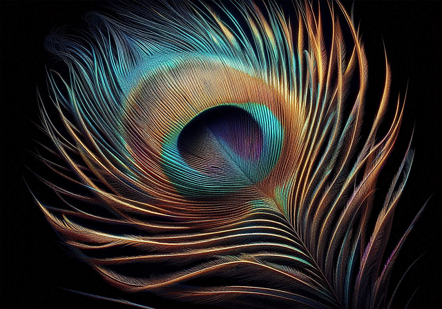 Download free HD stock image of Ai Generated Peacock Free ai generated peacock peacock feather illustration