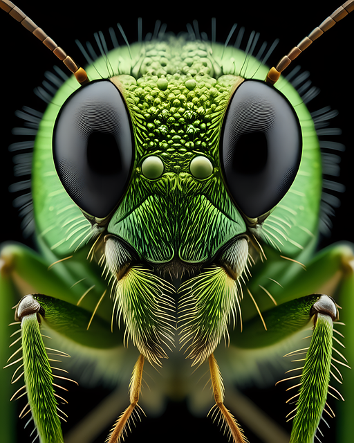 Free ai generated grasshopper insect illustration