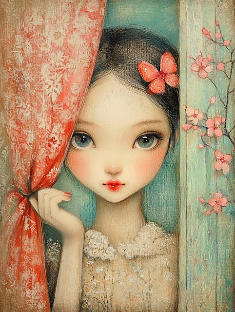 Free ai generated portrait girl illustration