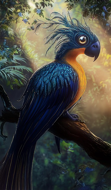 Free ai generated bird exotic illustration