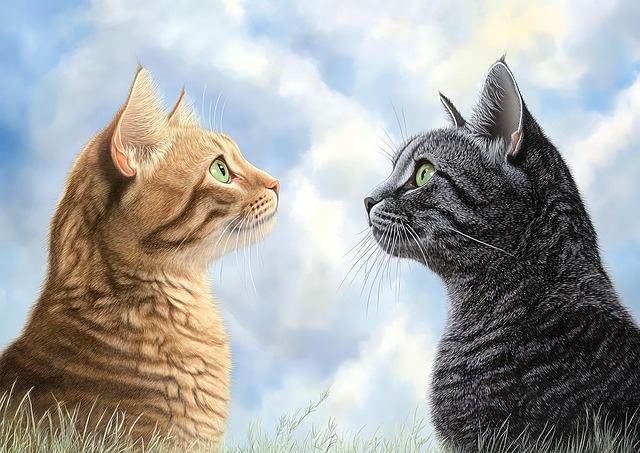 Free ai generated cats profile illustration