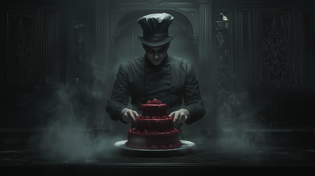 Free ai generated demon cake illustration