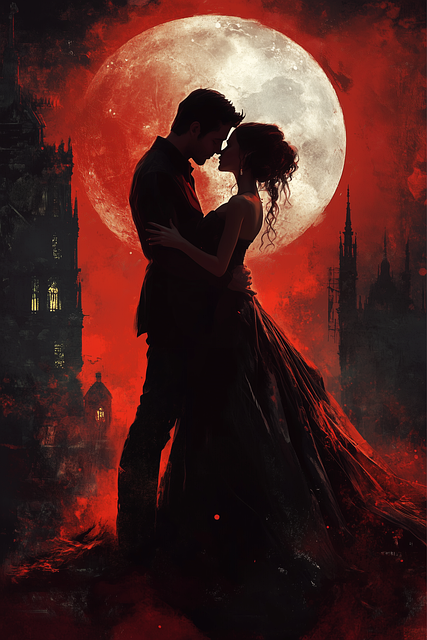 Free ai generated couple romance illustration