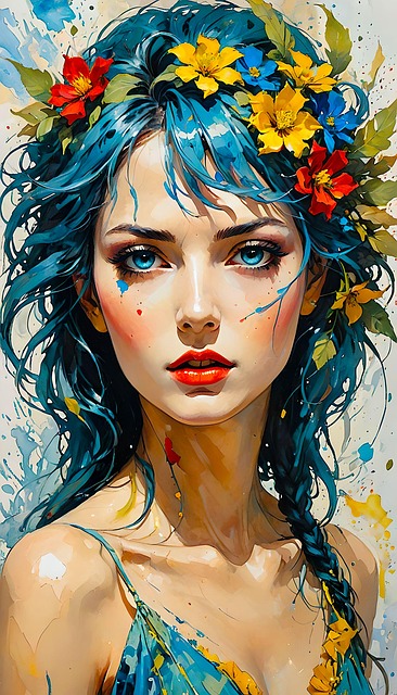 Free ai generated woman mystical illustration