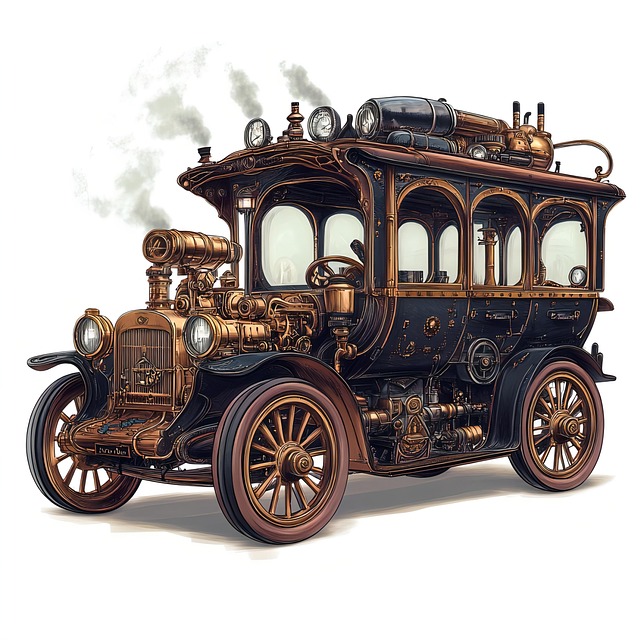 Free ai generated steampunk gothic illustration