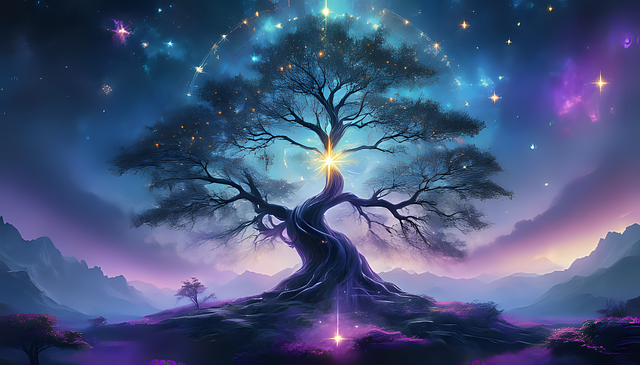 Free ai generated tree fantasy illustration