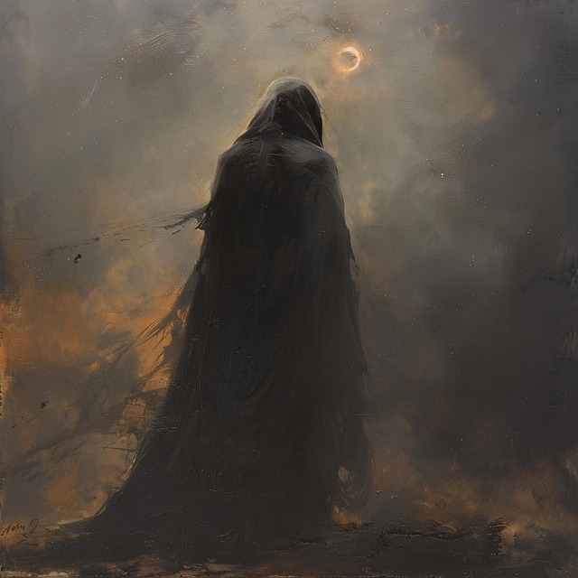 Free ai generated cloaked figure illustration