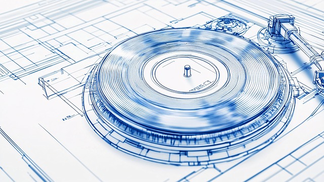 Free ai generated turntable blueprint illustration