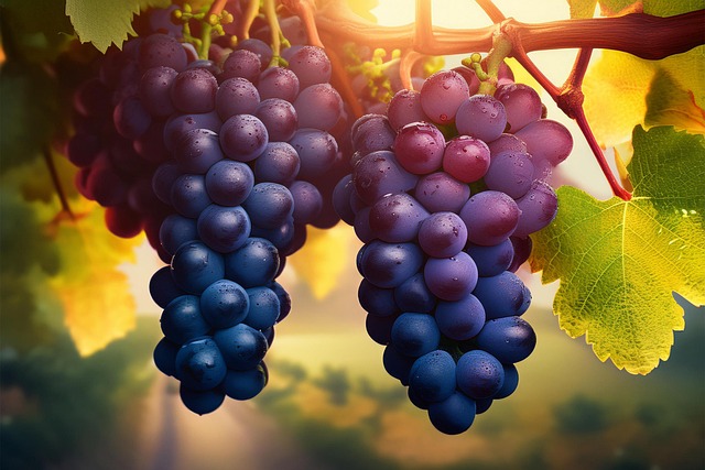 Free ai generated grapes fruits illustration