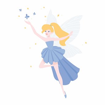 Fee, Mädchen, Karikatur, Mythologisch