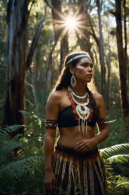 Free woman aboriginal young illustration