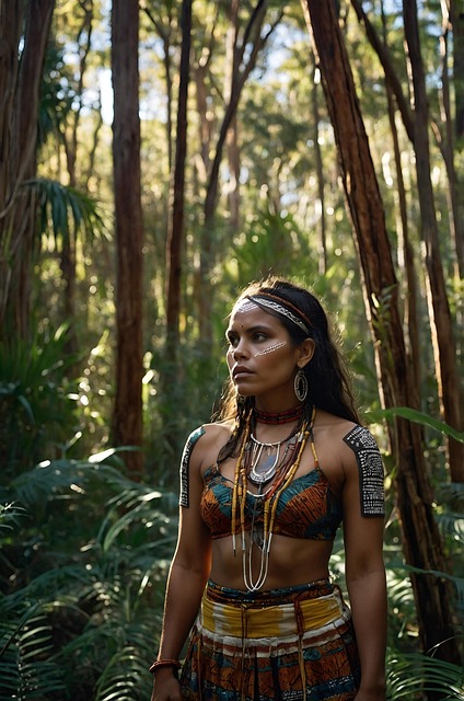 Free woman aboriginal young illustration