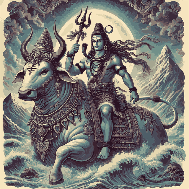 Free ai generated shiva nandi vector