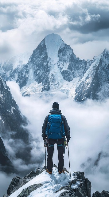 Free ai generated mountain winter illustration