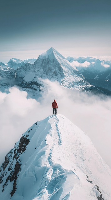 Free ai generated mountain winter illustration