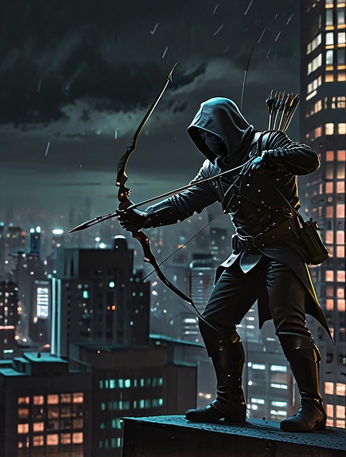 Free ai generated man archer illustration