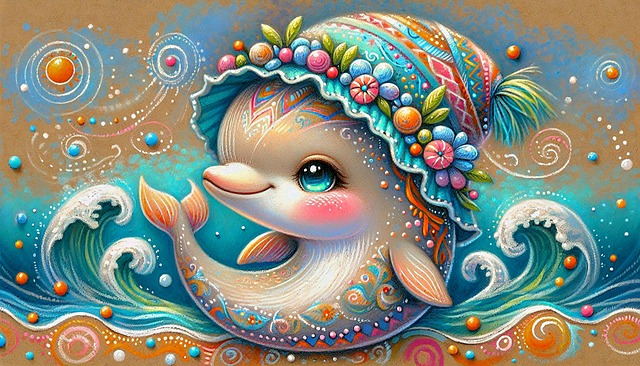 Free ai generated dolphin ocean illustration