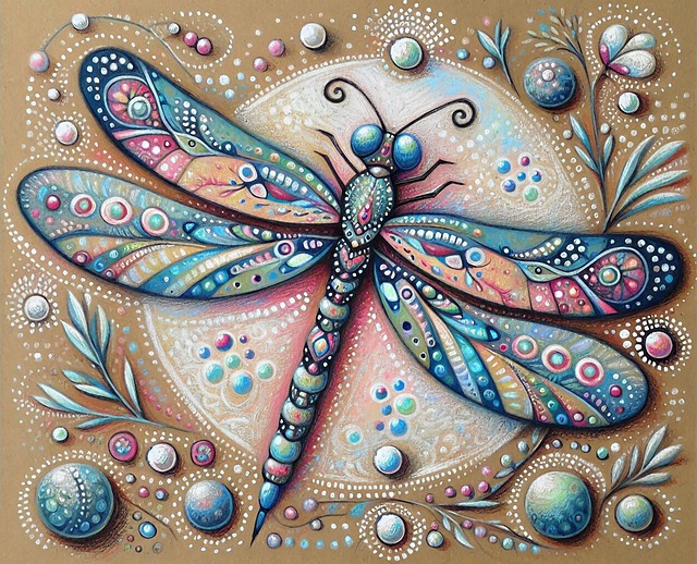 Free ai generated vibrant dragonfly illustration
