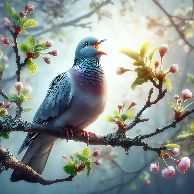 Free wood pigeon pigeon bird illustration