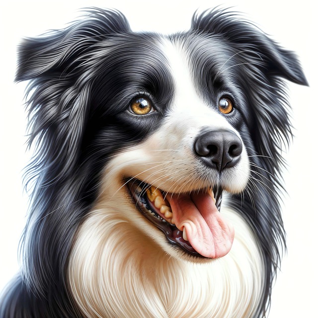 Free border collie dog herding dog illustration