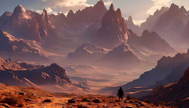 Free ai generated valley of the shadow of death psalm 23 illustration