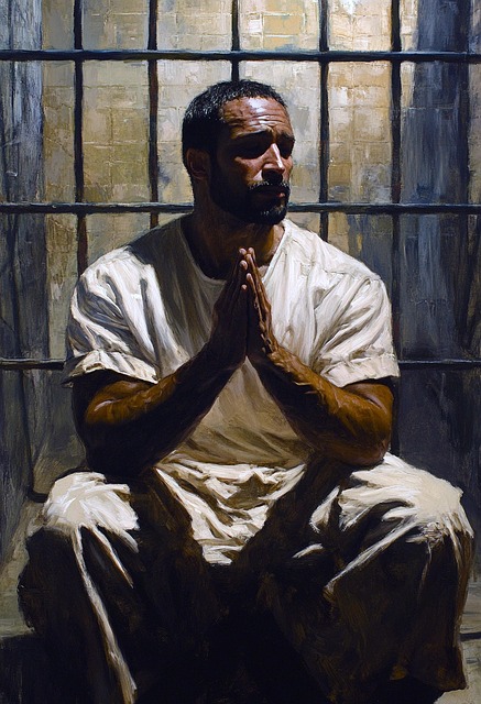 Free ai generated man prison illustration