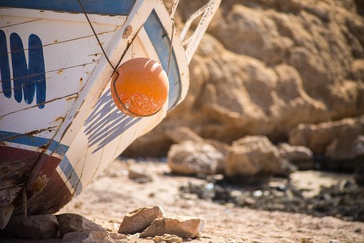 Schip, Boot, Kust, Egypte, Afrika, Zand